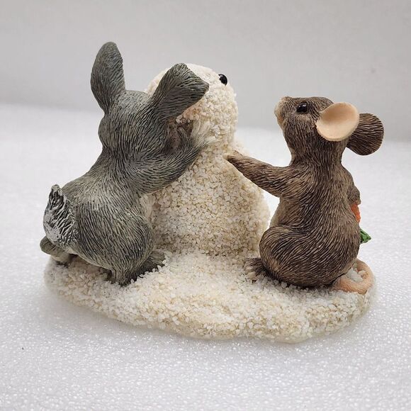 Charming Tails By Silvestri "Building A Snow Bunny" 87/692 w/ Box - Picture 3 of 9